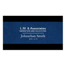 Mandataire bleue et noire de carte de visite de lo