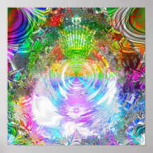 Mandelbrot métallique 1c affiches