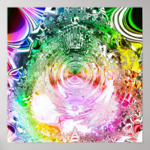 Mandelbrot métallique 2b poster