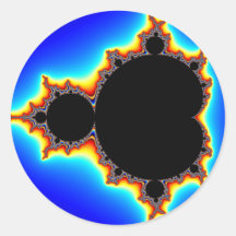 Mandelbrot original a placé 03 - fractale autocollants ronds