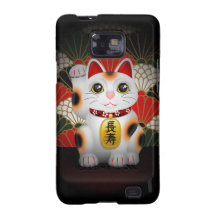 Maneki en céramique blanc Neko Étui Samsung Galaxy S2