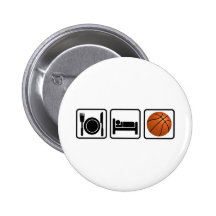 Mangez, dormez, basket-ball pin's