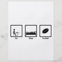 Mangez, dormez, le football - amant du football prospectus personnalisés