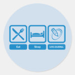 Mangez, dormez, LiveJournal Autocollants Ronds