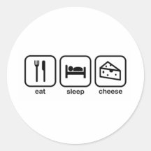 Mangez du fromage de sommeil autocollants