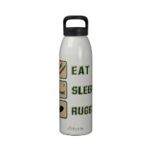 Mangez la bouteille de liberté de rugby de sommeil