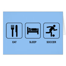 Mangez la carte du football de sommeil