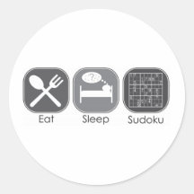 Mangez la copie de Sudoku de sommeil Adhésif