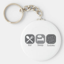 Mangez la copie de Sudoku de sommeil Porte-clef