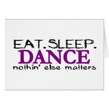 Mangez la danse de sommeil cartes de vœux