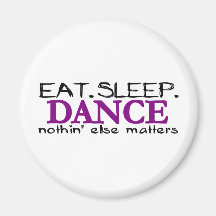 Mangez la danse de sommeil magnets pour réfrigérateur