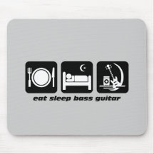 mangez la guitare basse de sommeil tapis de souris
