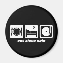 Mangez la rotation de sommeil magnets pour réfrigérateur