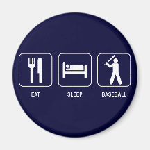 Mangez l'aimant de base-ball de sommeil