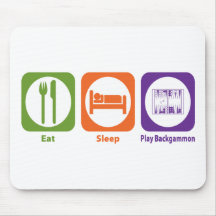 Mangez le backgammon de jeu de sommeil tapis de souris