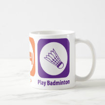 Mangez le badminton de jeu de sommeil tasse à café