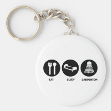 Mangez le badminton de sommeil porte-clefs