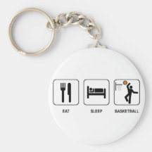 Mangez le basket-ball Keychain de sommeil Porte-clé