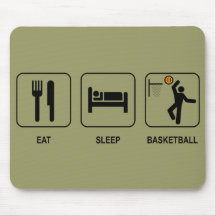 Mangez le basket-ball Mousepad de sommeil Tapis De Souris
