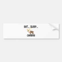 Mangez le CARIBOU de sommeil Adhésif Pour Voiture
