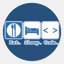 mangez le code de sommeil (le HTML) Adhésif