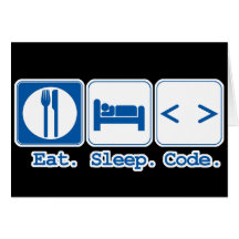 mangez le code de sommeil (le HTML) Carte De Vœux