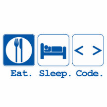 mangez le code de sommeil (le HTML) Photo En Relief
