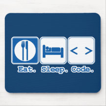 mangez le code de sommeil (le HTML) Tapis De Souris