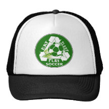Mangez le football de jeu de sommeil casquettes