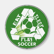 Mangez le football de jeu de sommeil magnets pour réfrigérateur