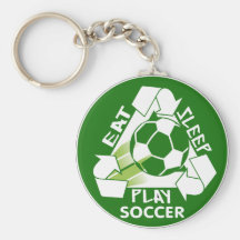 Mangez le football de jeu de sommeil porte-clef