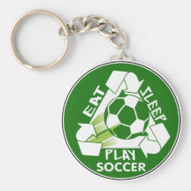Mangez le football de jeu de sommeil porte-clefs