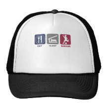 Mangez le football de sommeil - fille casquette