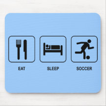 Mangez le football Mousepad de sommeil Tapis De Souris