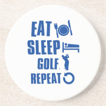 Mangez le golf de sommeil dessous de verres