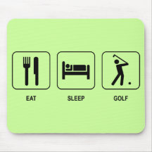 Mangez le golf Mousepad de sommeil Tapis De Souris