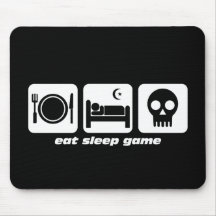 Mangez le jeu de sommeil tapis de souris