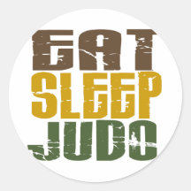 Mangez le judo 1 de sommeil autocollant