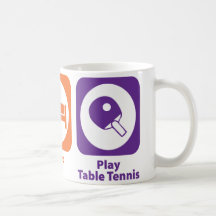 Mangez le ping-pong de jeu de sommeil tasse à café