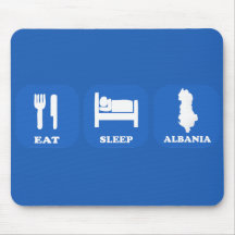 Mangez le sommeil Albanie Tapis De Souris