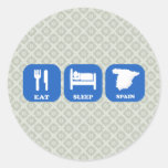 Mangez le sommeil Espagne Autocollants