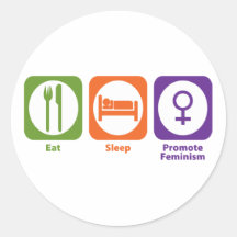 Mangez le sommeil favorisent le féminisme autocollants