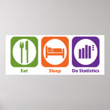 Mangez le sommeil font des statistiques posters