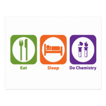 Mangez le sommeil font la chimie carte postale