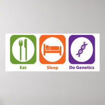 Mangez le sommeil font la génétique posters