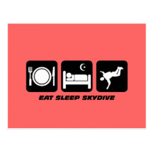 mangez le sommeil skydive cartes postales