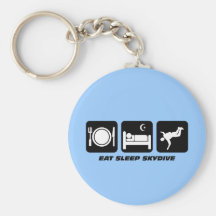 mangez le sommeil skydive porte-clef