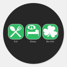 Mangez le sommeil soit copie irlandaise adhésifs
