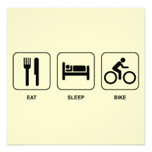 Mangez le vélo de sommeil faire-parts