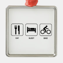 Mangez le vélo de sommeil ornement de noël